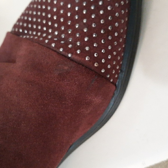 Burgundy ankle boots - Picture 9 of 11
